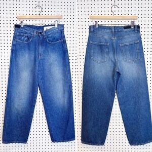 Adnym Atelier | AWI 211_ Wide Loose Two Button‎ Denim Cropped Jeans 26C